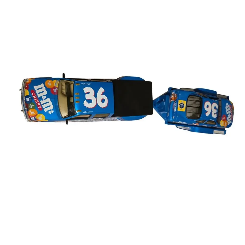 Ernie Irvan #36 M&M's Crispy Dually Truck Trailer & Car 1:24 Set Loose No Box